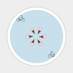 Bikes and ice cream cones Magnet